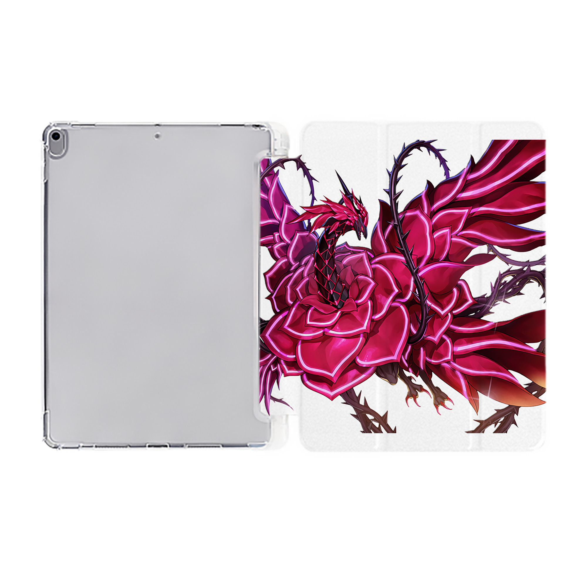 （画像用） 遊☆戯☆王 Yu-Gi-Oh! IPad ケース ペン収納付き 三つ折りスタンド PUレザー×シリコン 対応機種9.5/10.5/10.9インチ